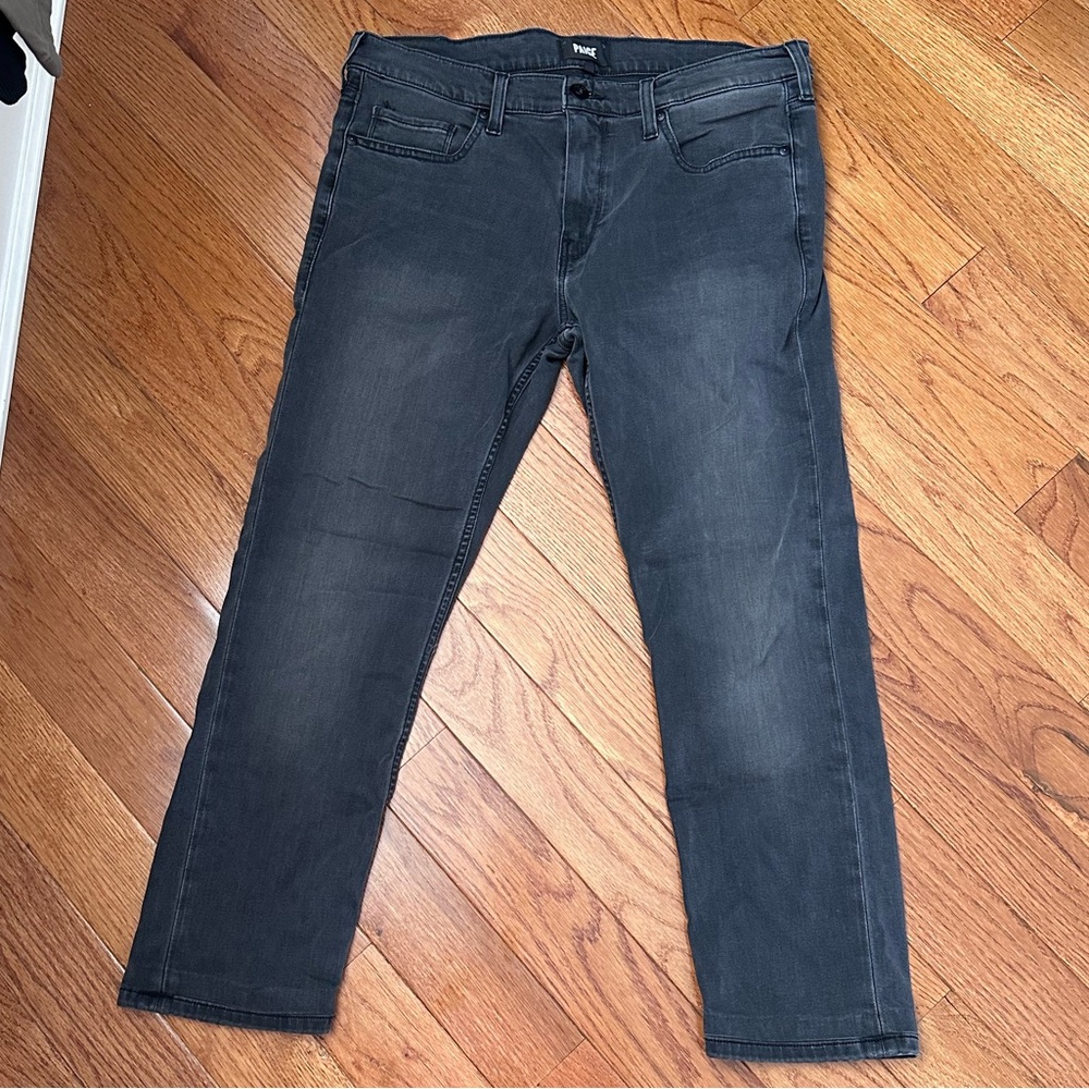 PAIGE Mens Dark Grey Jeans